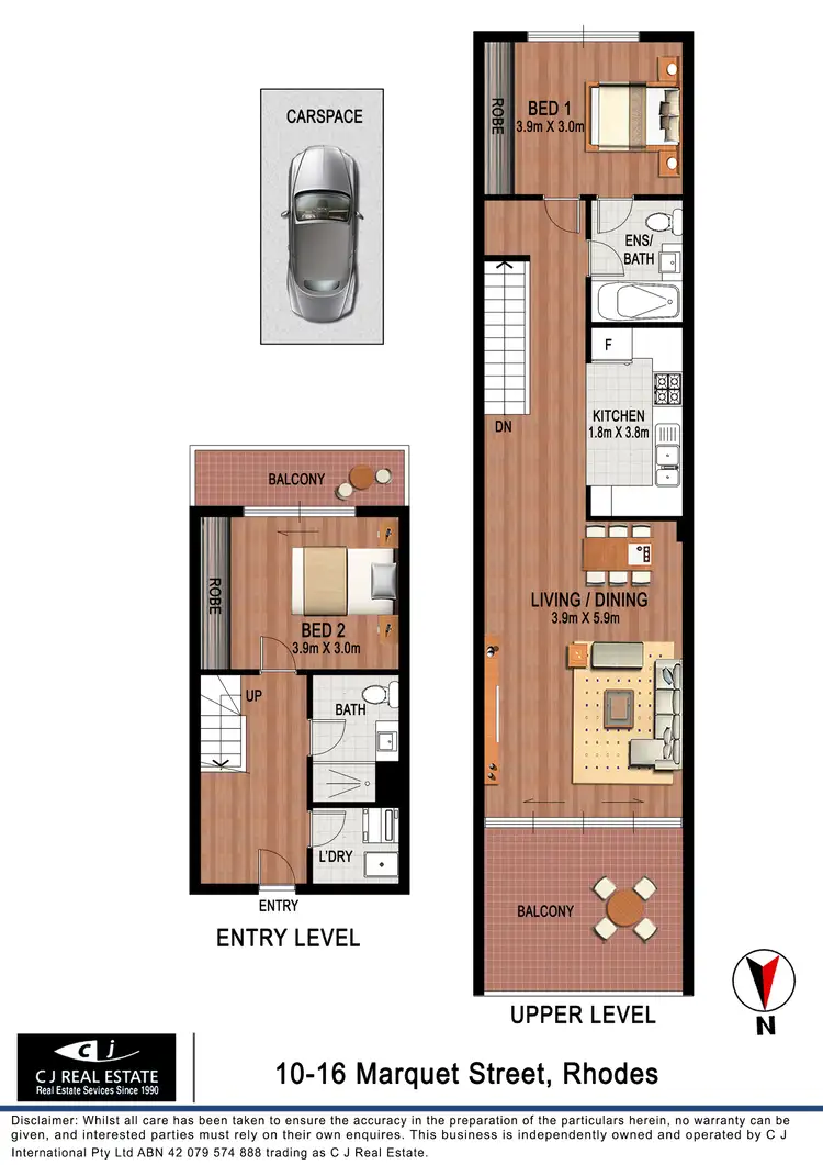 Floorplan of Homely apartment listing, 204J/10-16 Marquet Street, Rhodes NSW 2138