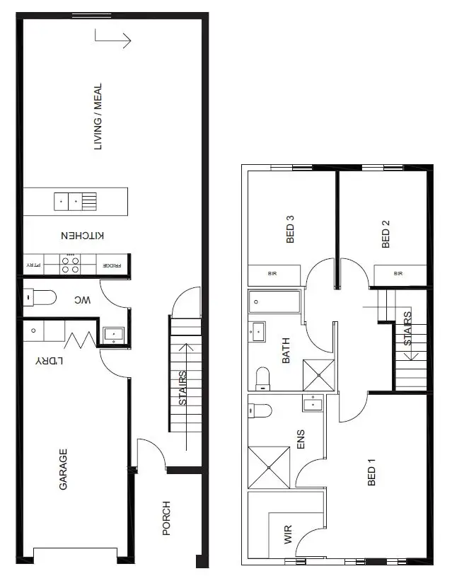 Floorplan of Homely townhouse listing, 18 Katherine Street, Mansfield Park SA 5012