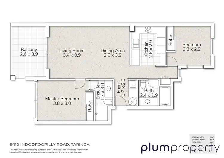 Floorplan of Homely unit listing, 6/110 Indooroopilly Road, Taringa QLD 4068