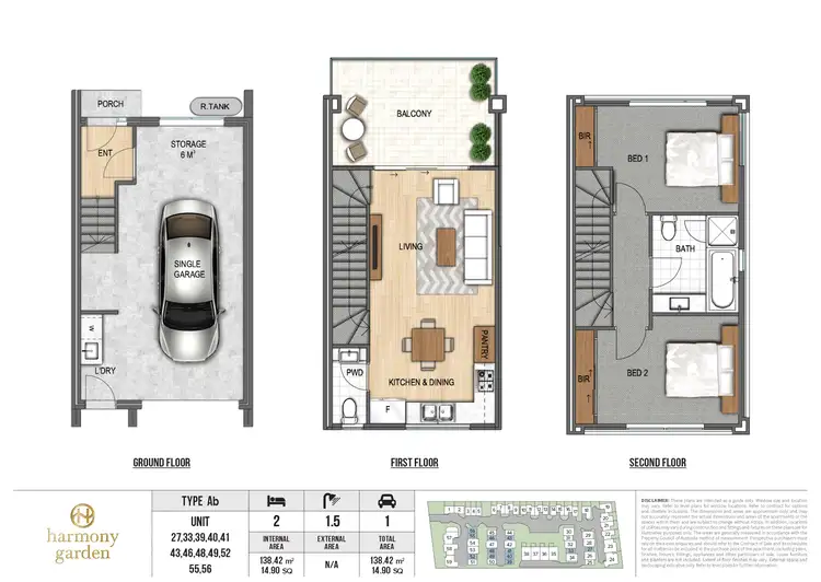 Floorplan of Homely townhouse listing, U27 321 Wantirna Road, Wantirna VIC 3152