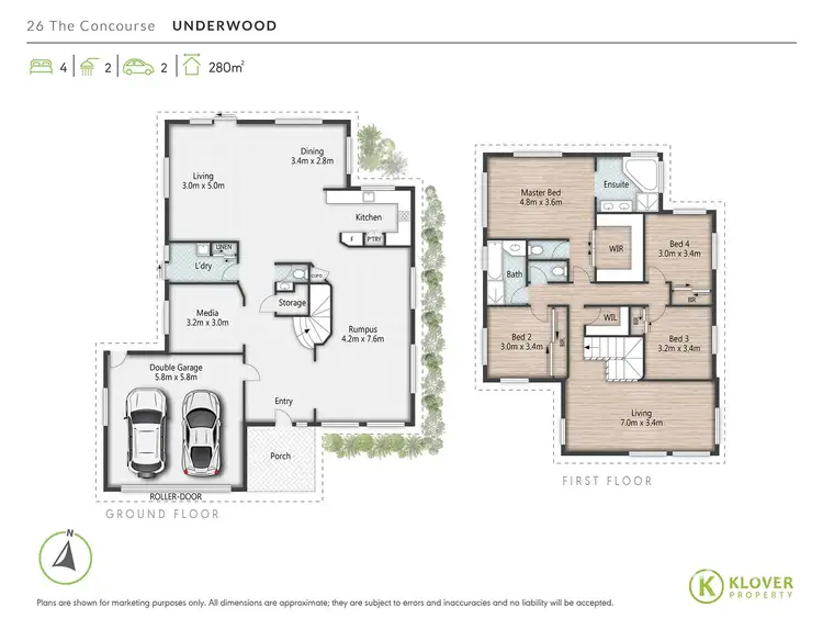 Floorplan of Homely house listing, 26 The Concourse, Underwood QLD 4119