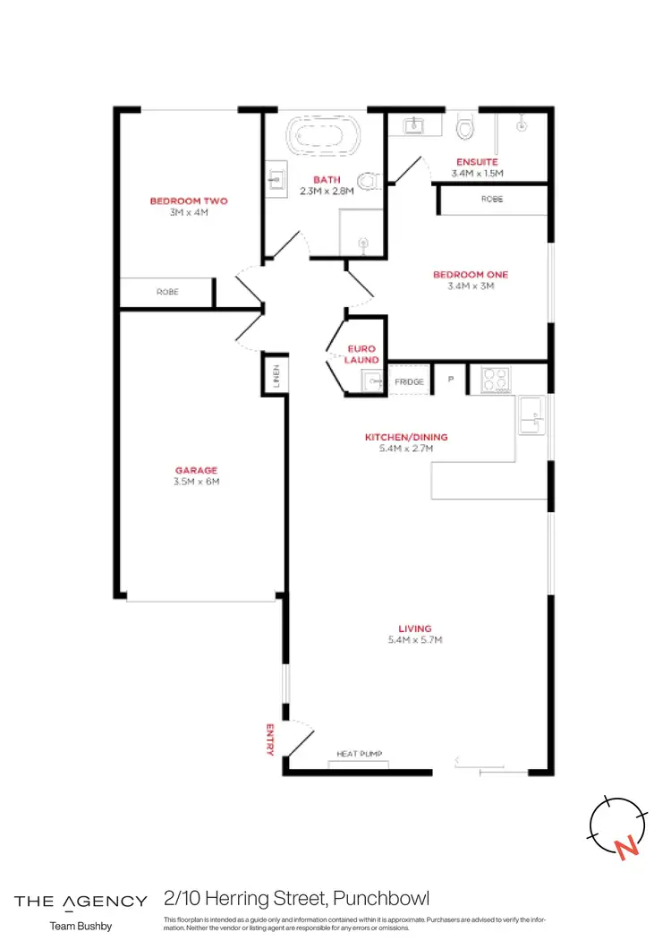 Floorplan of Homely unit listing, 2/10 Herring Street, Punchbowl TAS 7249