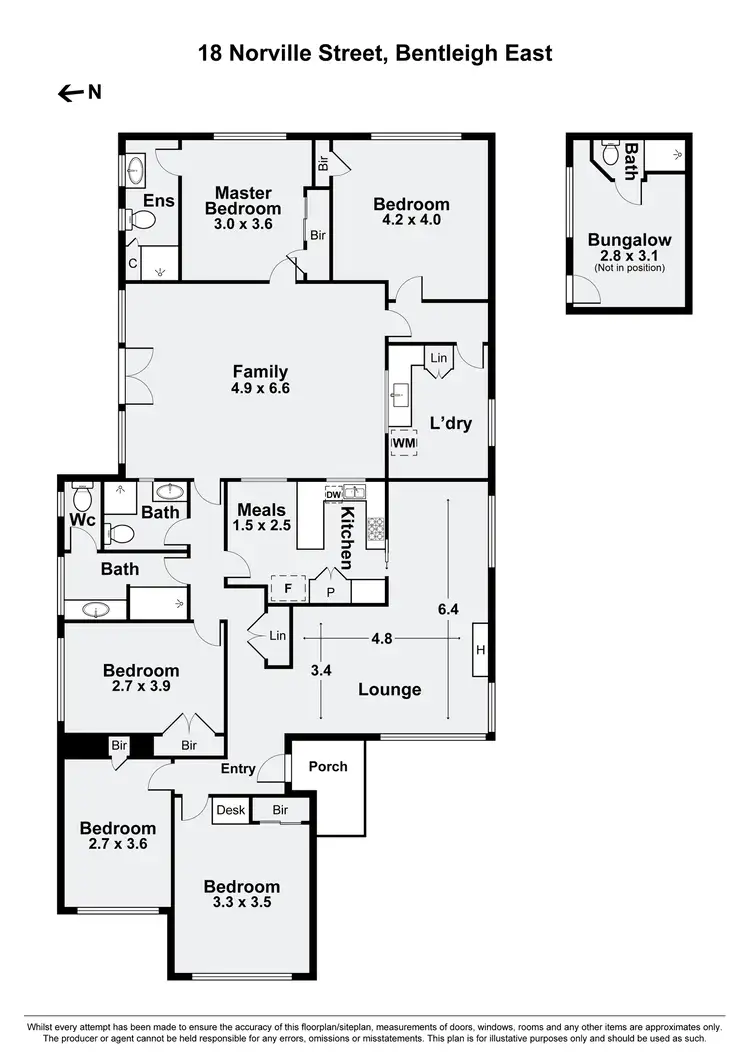 Floorplan of Homely house listing, 18 Norville Street, Bentleigh East VIC 3165