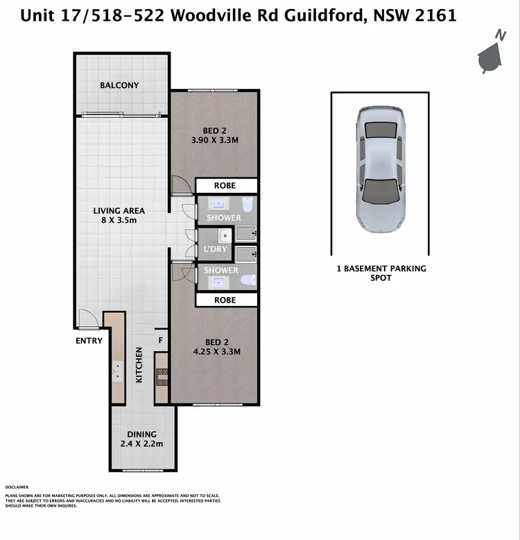 Floorplan of Homely unit listing, 17/518-522 Woodville Road, Guildford NSW 2161