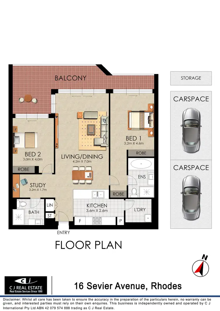 Floorplan of Homely apartment listing, 403/16 Sevier Avenue, Rhodes NSW 2138