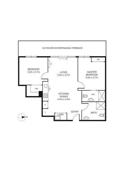 Floorplan of Homely apartment listing, 403/82 Canning Street, Carlton VIC 3053