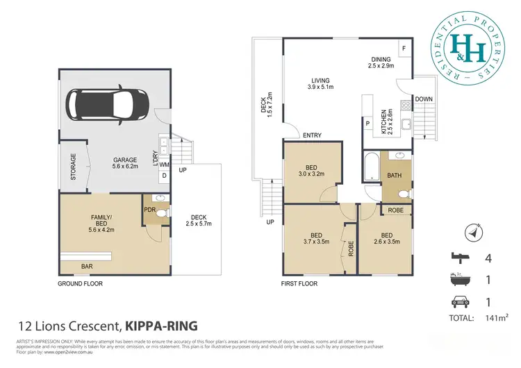 Floorplan of Homely house listing, 12 Lions Crescent, Kippa-Ring QLD 4021