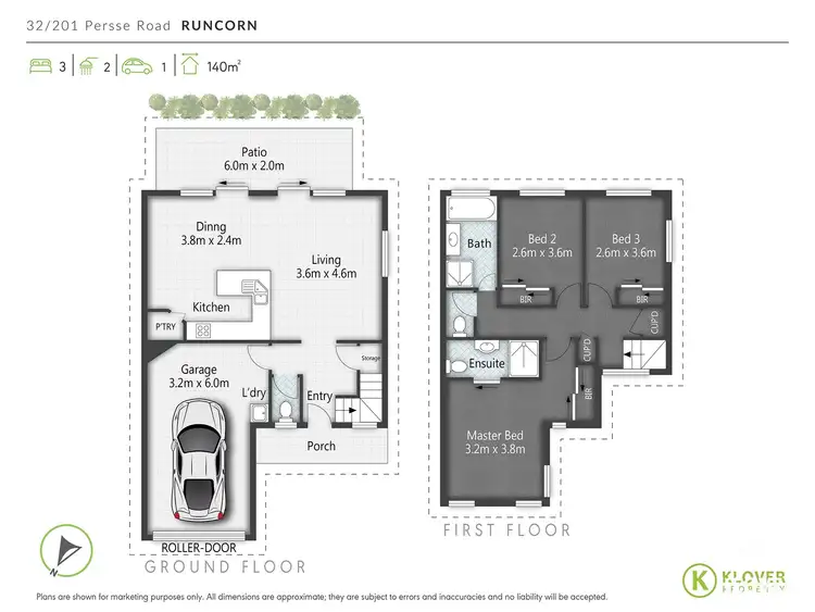Floorplan of Homely townhouse listing, 32/201 Persse Road, Runcorn QLD 4113