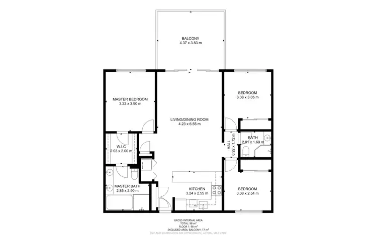 Floorplan of Homely apartment listing, 8437 Magnolia Drive East, Hope Island QLD 4212