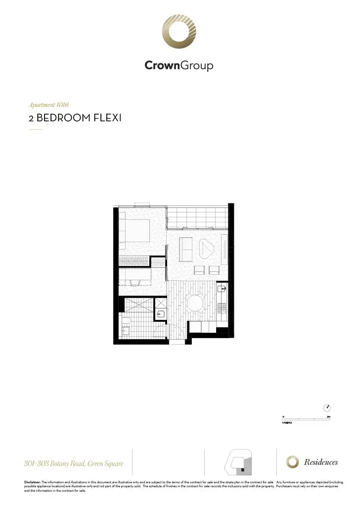 Floorplan of Homely apartment listing, 1016/301 Botany Road, Zetland NSW 2017