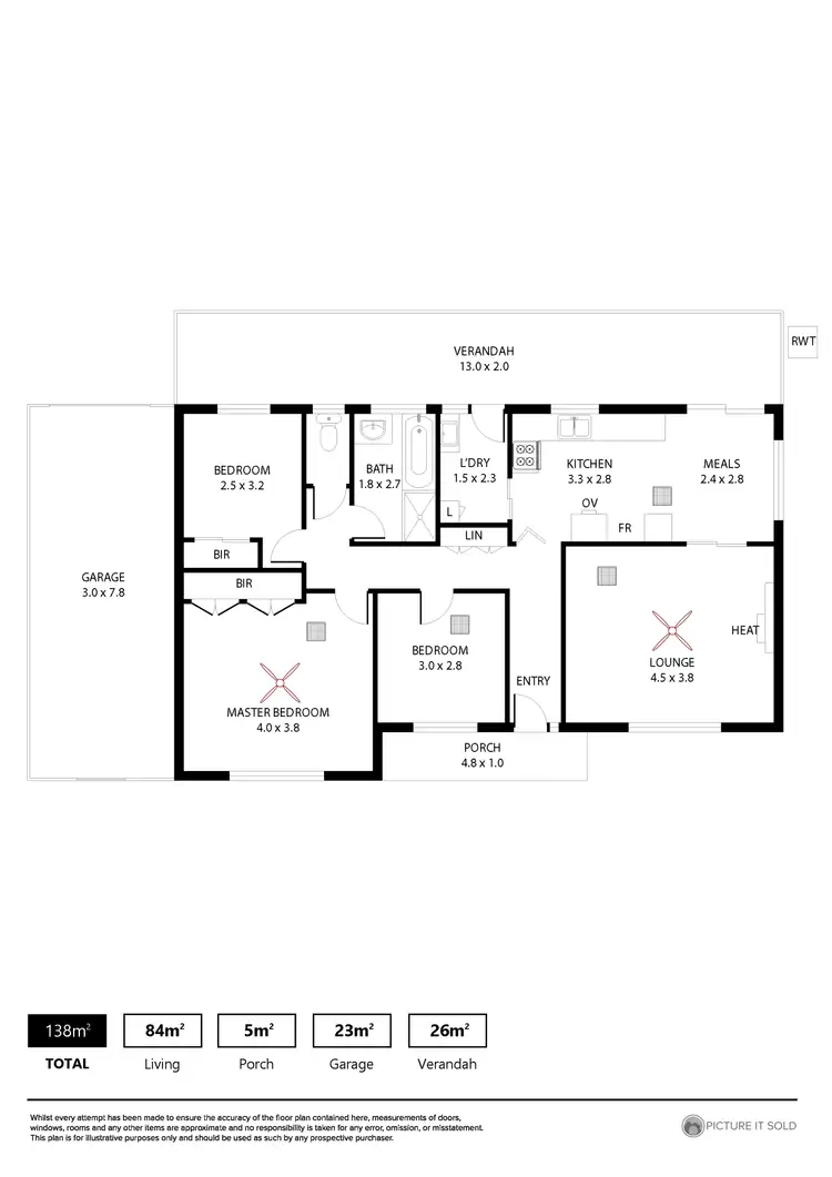Floorplan of Homely unit listing, 4/38 Kennedy Street, St Agnes SA 5097