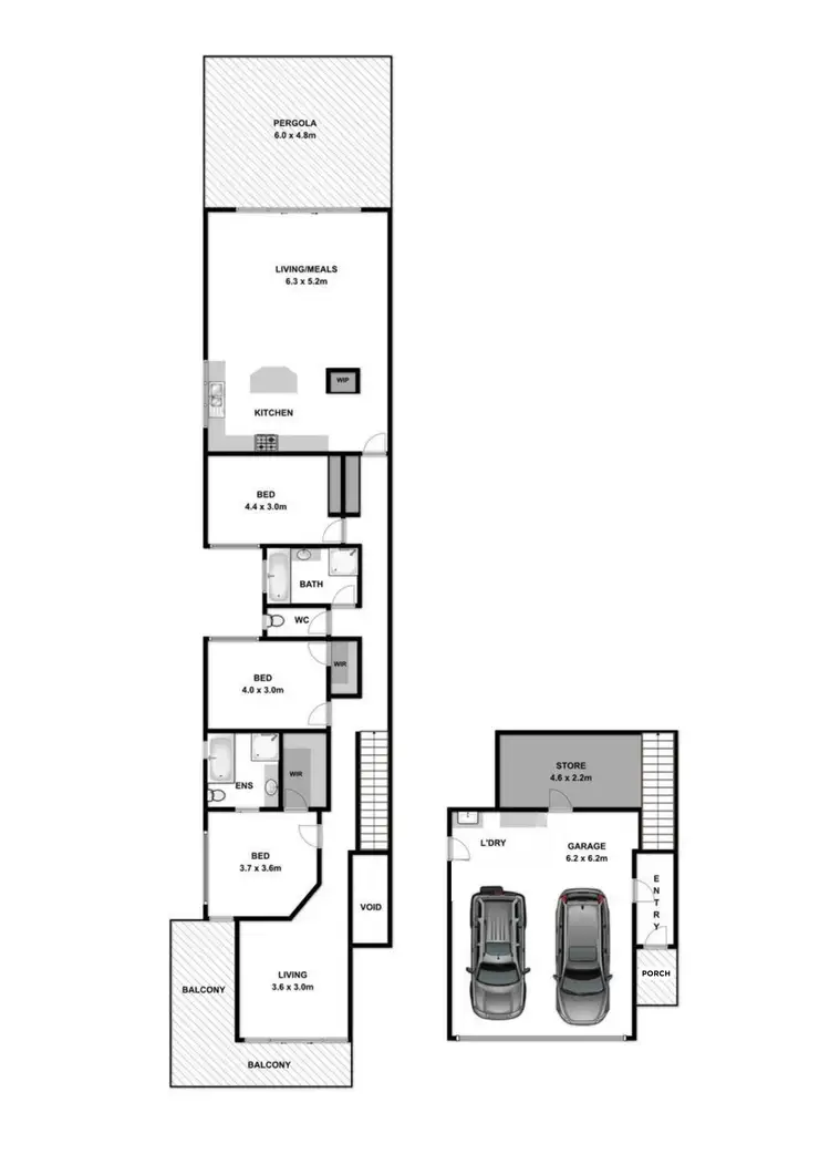 Floorplan of Homely house listing, 2/44 Balcombe Road, Newtown VIC 3220