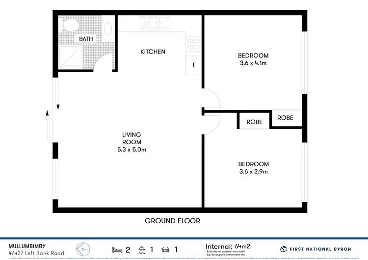Floorplan of Homely unit listing, 4/437 Left Bank Road, Mullumbimby NSW 2482