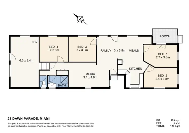 Floorplan of Homely house listing, 23 Dawn Parade, Miami QLD 4220