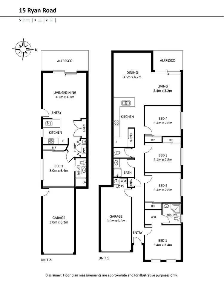 Floorplan of Homely semi-detached listing, 2/15 Ryan Rd, Redbank Plains QLD 4301