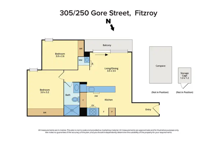 Floorplan of Homely house listing, 305/250 Gore Street, Fitzroy VIC 3065