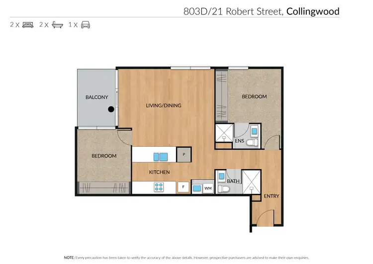Floorplan of Homely unit listing, 803D/21 Robert Street, Collingwood VIC 3066