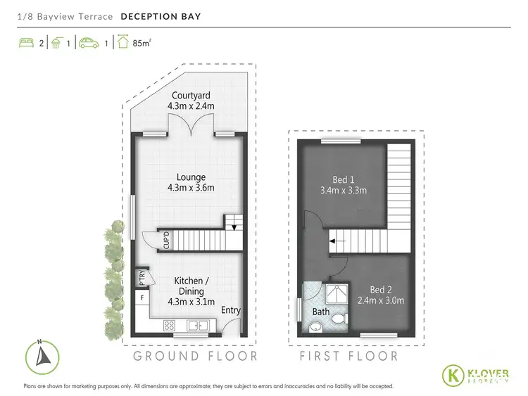 Floorplan of Homely apartment listing, 1/8 Bayview Terrace, Deception Bay QLD 4508