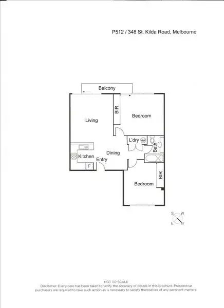 Floorplan of Homely apartment listing, P512/348 St Kilda Road, Melbourne VIC 3004