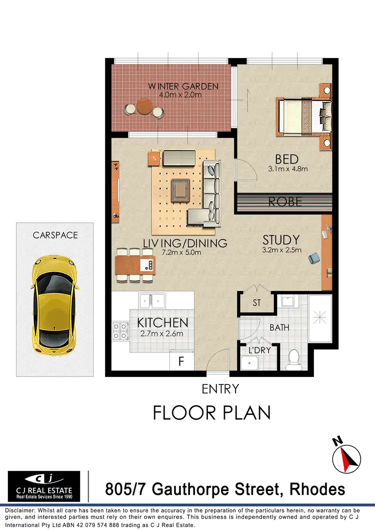 Floorplan of Homely apartment listing, 805/7 Gauthorpe Street, Rhodes NSW 2138