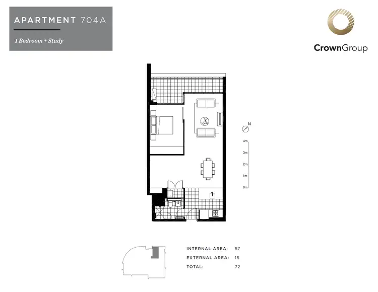 Floorplan of Homely apartment listing, 704A/6 Devlin Street, Ryde NSW 2112