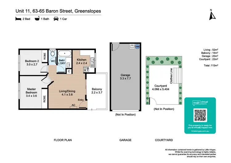 Floorplan of Homely apartment listing, 4/65 Baron Street, Greenslopes QLD 4120