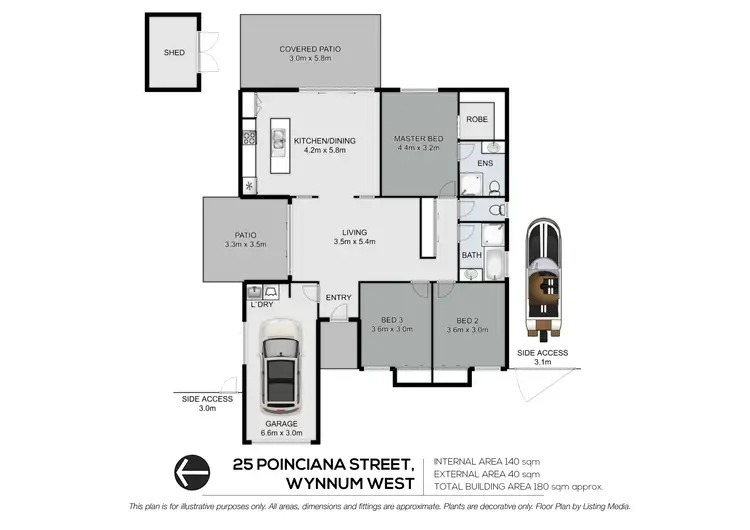 Floorplan of Homely house listing, 25 Poinciana Street, Wynnum West QLD 4178