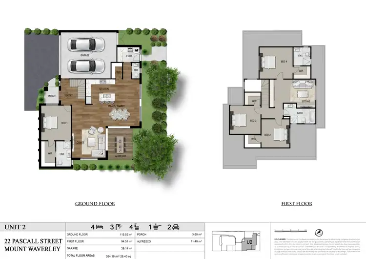 Floorplan of Homely townhouse listing, Unit2 / 22 Pascall, Mount Waverley VIC 3149