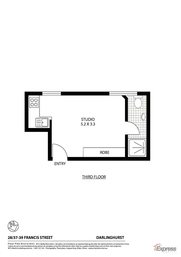 Floorplan of Homely house listing, 28/37-39 Francis Street, Darlinghurst NSW 2010
