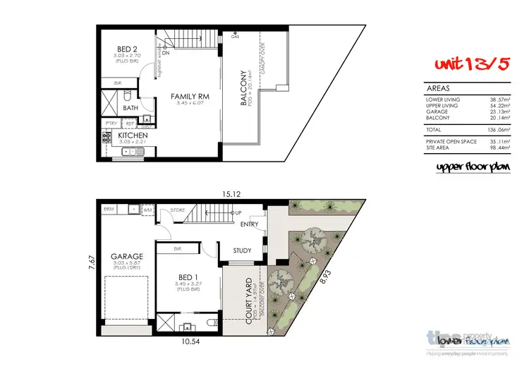 Floorplan of Homely townhouse listing, 13/5 Patawalonga Frontage, Glenelg North SA 5045