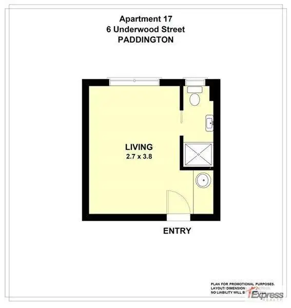 Floorplan of Homely apartment listing, 17/6 Underwood Street, Paddington NSW 2021