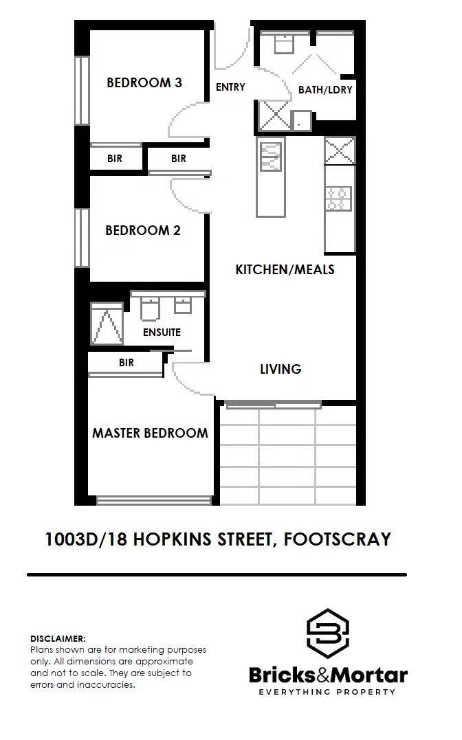 Floorplan of Homely apartment listing, 1003d/4 Tannery Walk, Footscray VIC 3011
