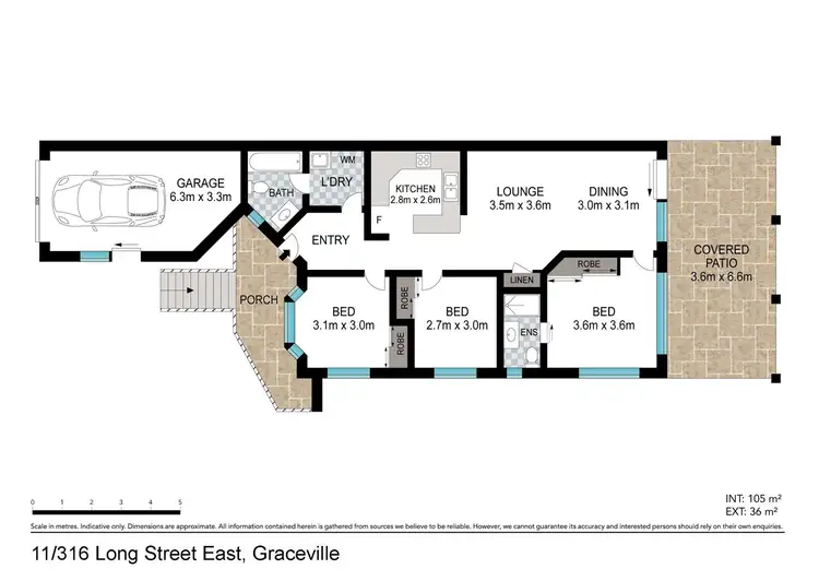 Floorplan of Homely townhouse listing, 11/316 Long Street East, Graceville QLD 4075