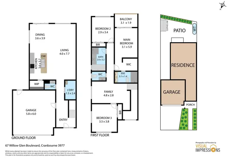 Floorplan of Homely townhouse listing, 67 Willow Glen Boulevard, Cranbourne West VIC 3977