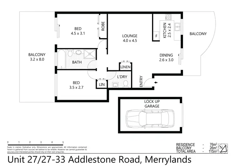 Floorplan of Homely unit listing, 27/27-33 Addlestone Road, Merrylands NSW 2160