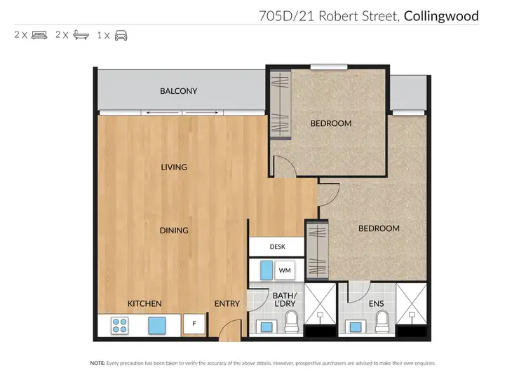 Floorplan of Homely apartment listing, 705D/21 Robert Street, Collingwood VIC 3066