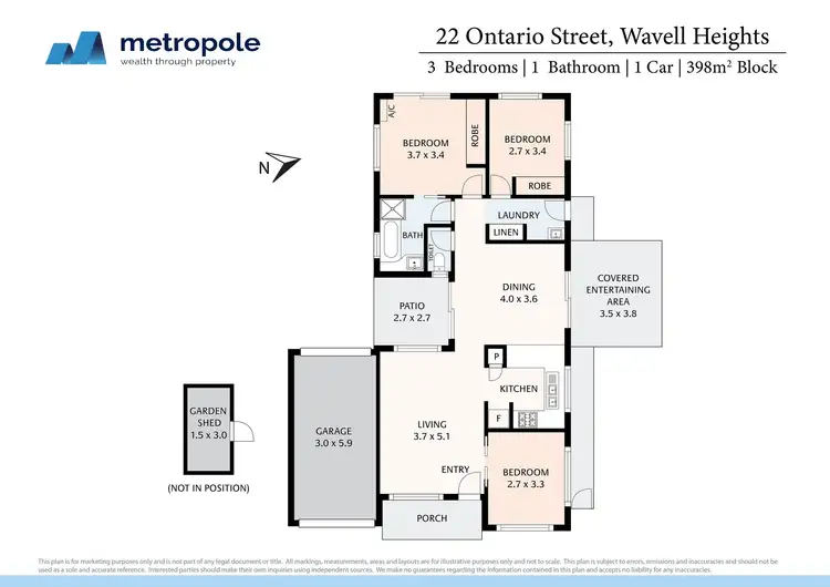 Floorplan of Homely house listing, 22 Ontario Street, Wavell Heights QLD 4012