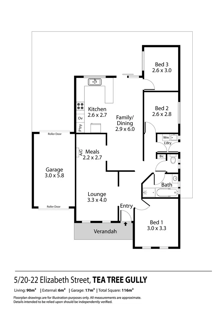 Floorplan of Homely unit listing, 5/20-22 Elizabeth Street, Tea Tree Gully SA 5091