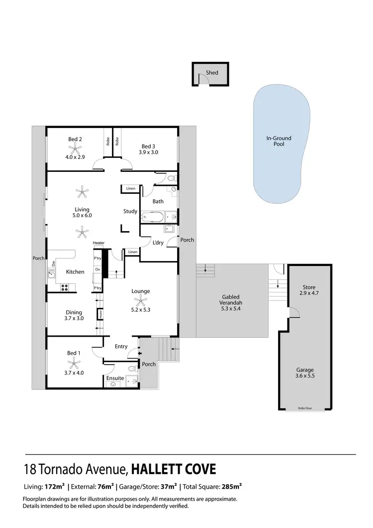 Floorplan of Homely house listing, 18 Tornado Avenue, Hallett Cove SA 5158