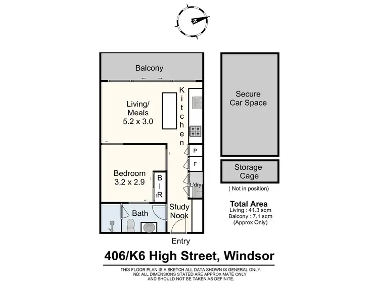 Floorplan of Homely unit listing, 406/K6 High Street, Windsor VIC 3181