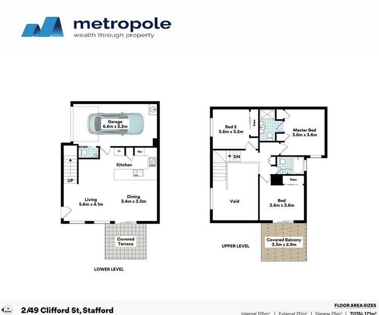Floorplan of Homely townhouse listing, 2/55 Clifford Street, Stafford QLD 4053