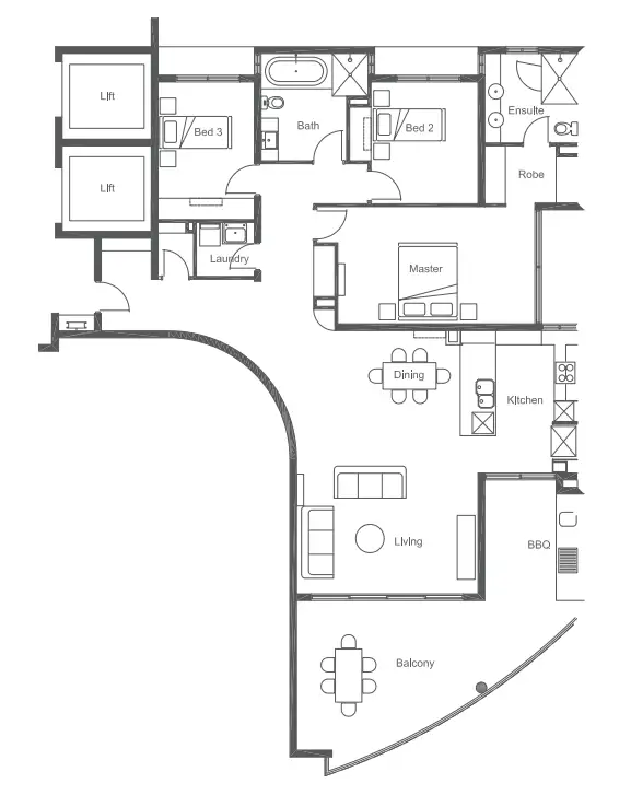 Floorplan of Homely apartment listing, 45/15 Esplanade, Darwin City NT 800