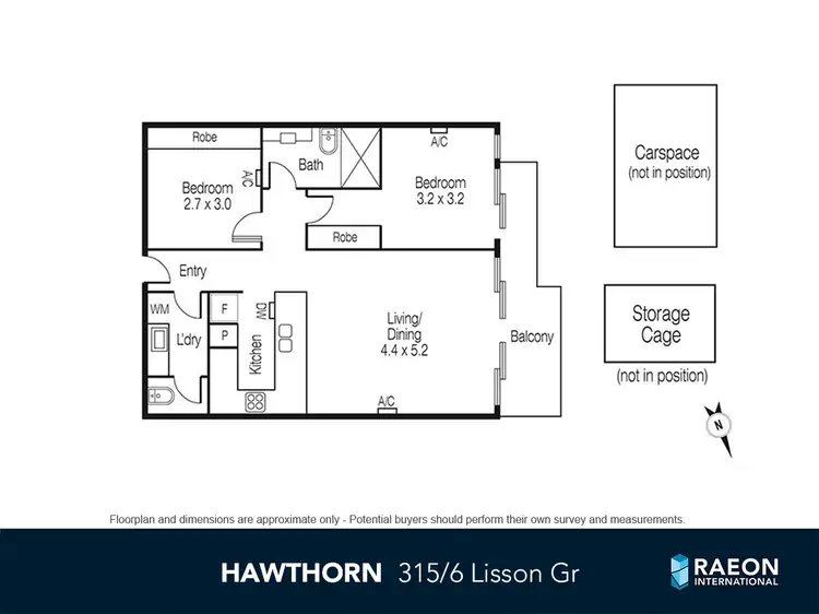Floorplan of Homely apartment listing, 315/6 Lisson Gr, Hawthorn VIC 3122