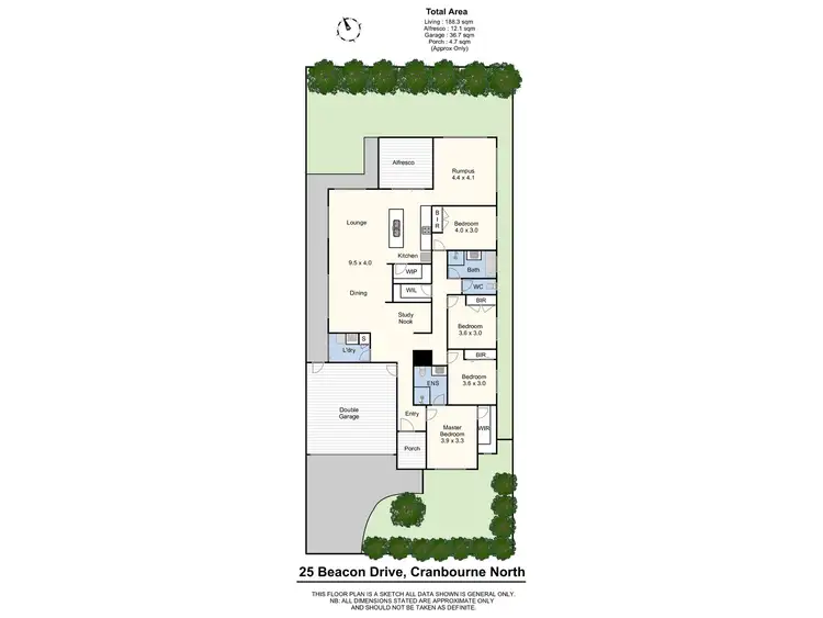 Floorplan of Homely house listing, 25 Beacon Drive, Cranbourne North VIC 3977