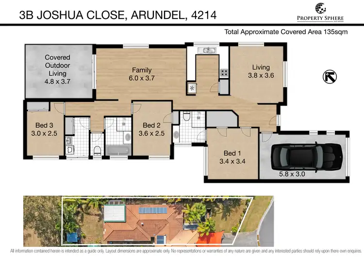 Floorplan of Homely semi-detached listing, 3B Joshua Close, Arundel QLD 4214