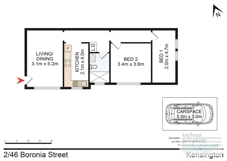 Floorplan of Homely unit listing, 2/46 Boronia Street, Kensington NSW 2033