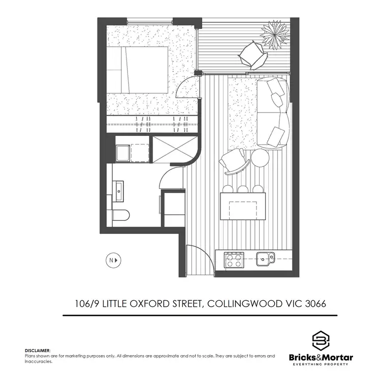 Floorplan of Homely apartment listing, 106/9 Little Oxford Street, Collingwood VIC 3066