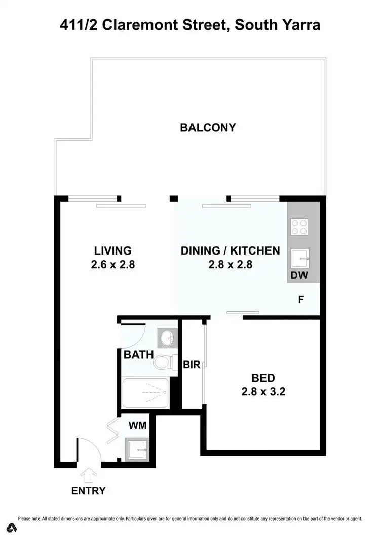 Floorplan of Homely apartment listing, 411/2 Claremont Street, South Yarra VIC 3141