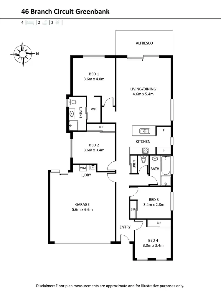 Floorplan of Homely house listing, 46 Branch Circuit, Greenbank QLD 4124