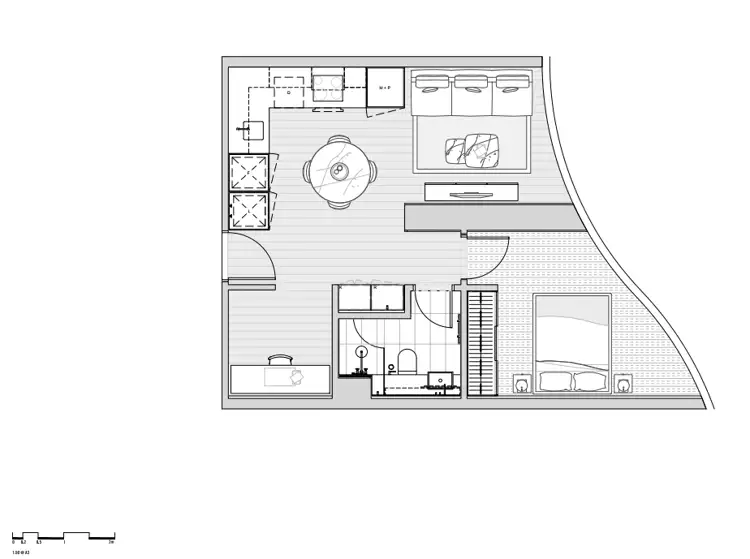 Floorplan of Homely apartment listing, Lv35/119 A'beckett Street, Melbourne VIC 3000